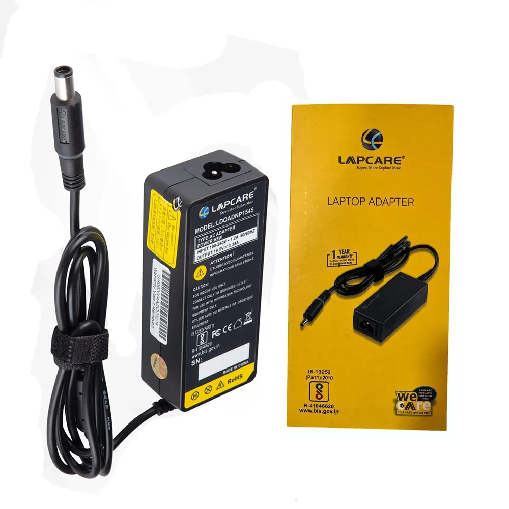Lapcare Laptop Adapter Compatible For Dell 65w | 19.5v/3.34a | 7.4mm x 5.0mm view 5